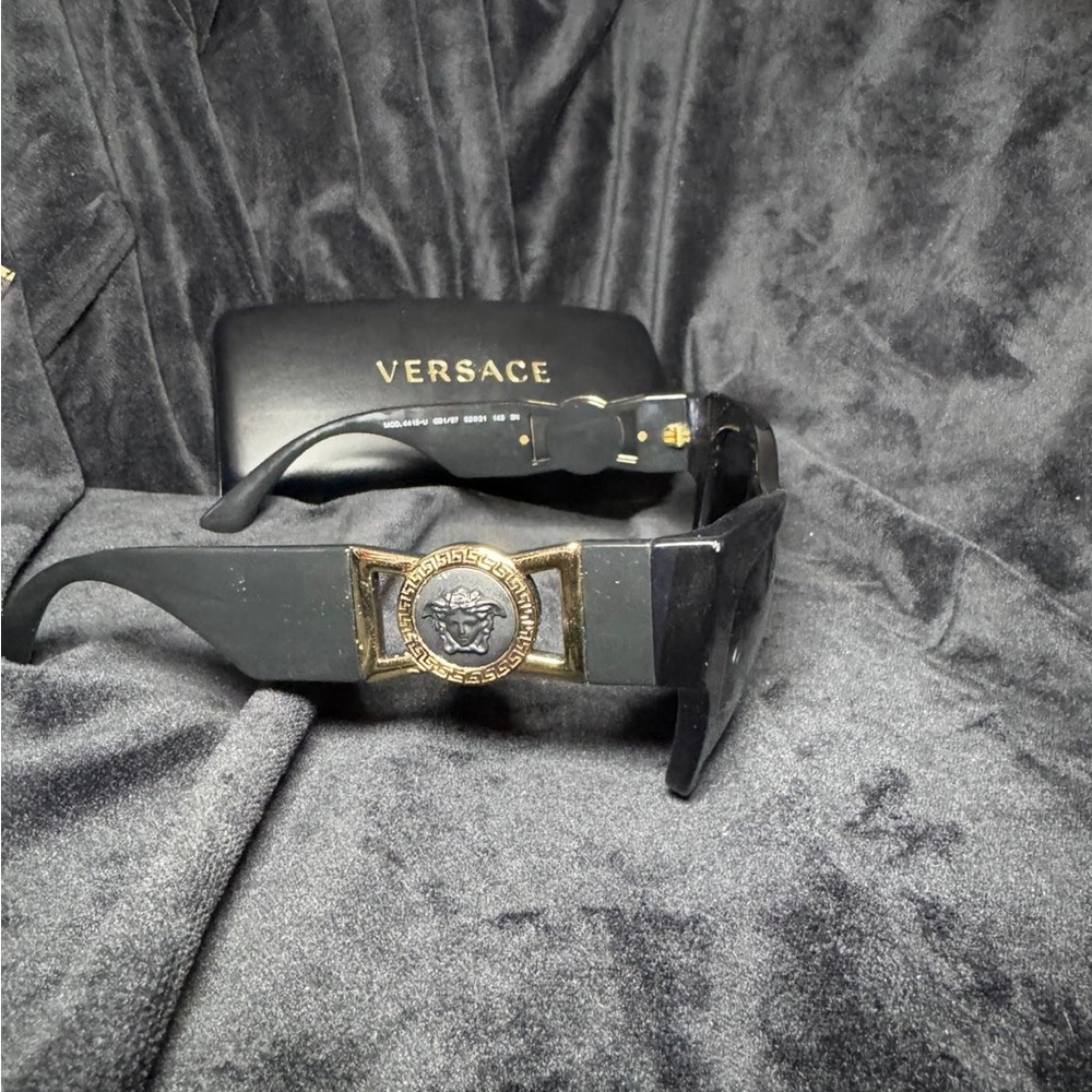 Versace Black and Gold Men's Sunglasses